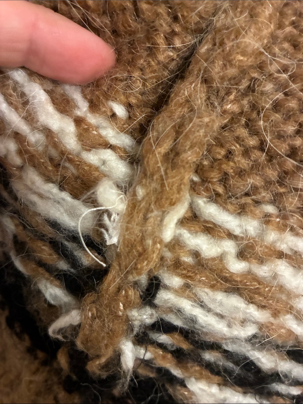 Black/Tan Patterned Button Cardigan - Picture 6 of 6